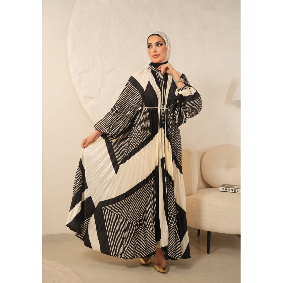 MALKA paltted dress - Black&White